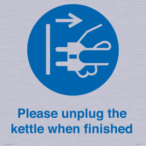Please unplug the kettle when finished